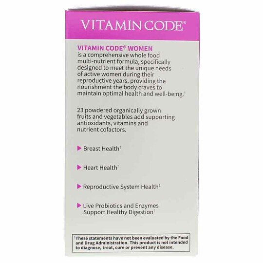Vitamin Code Women Raw Whole Food Multivitamin, GOL